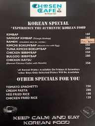 Chosen Cafe menu 5