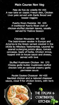 The Italian & Continental Kitchen menu 6