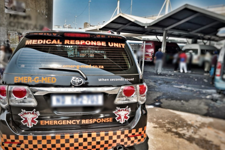 The taxi rank where the foetus was discovered in Durban on Tuesday.