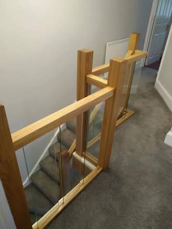 Oak/glass stairs and banisters album cover