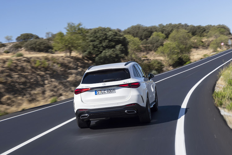 The Mercedes-Benz GLC 300d's wagon-esque rear profile is easy on the eye.