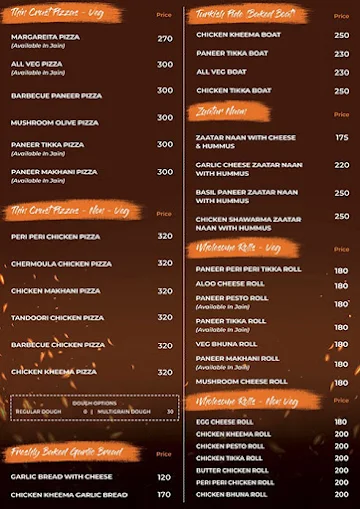 Bombay Naan House menu 