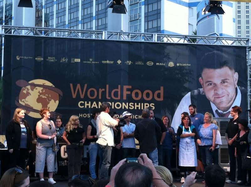 Linda Bonwill (on Right With Apron) And Jackie Mento (on Left With Red Hair) On Stage After They Were Announced As Finalists In The Side Dish Category!