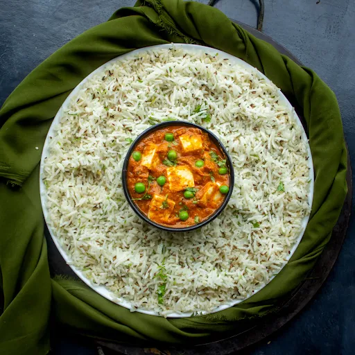 Matar Paneer With Jeera Rice