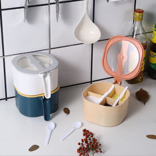 Title 6, Household multi compartment seasoning box with ...