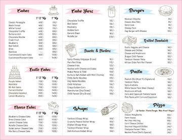 Broomie's menu 