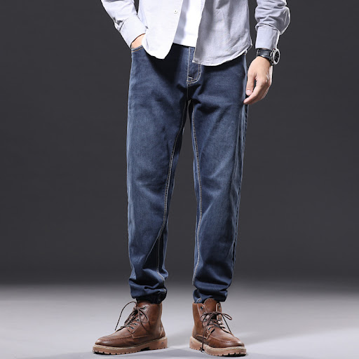 Title 3, Mens Straight Leg Trousers Loose Jeans | Comfo...