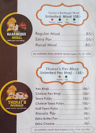 Thorat's Baarbeque Misal menu 1
