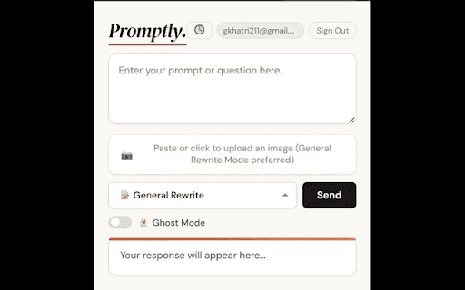 Promptly. screenshot 2