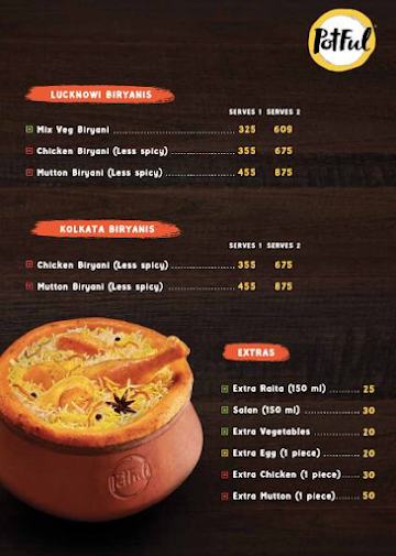 Potful - Claypot Biryanis menu 