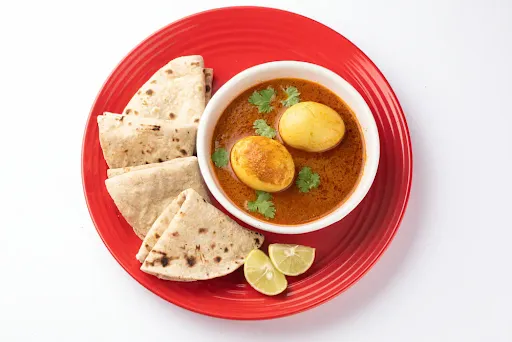 Boiled Egg Curry [2 Eggs ] With 3 Chapati