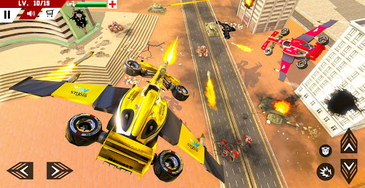 Flying Formula Car Robot Transforming Robot Wars