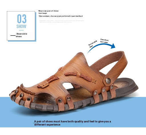 Title 24, Plus Size Mens Sandals Breathable Non-slip Bea...