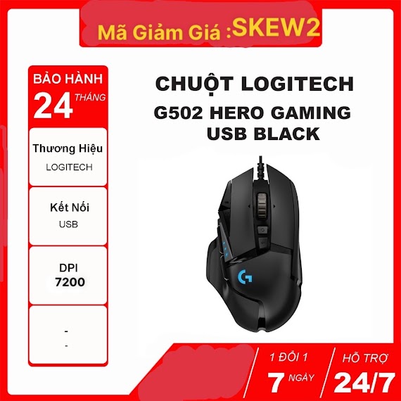 Chuột Game Có Dây Logitech G502 Hero - Cảm Biến Hero, Rgb, 8 Nút Lập Trình