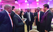 President Cyril Rammaphosa and President Xi Jinping, Deputy Speaker Leseja Tshenoli and Chief Justice Mogoeng Mogoeng at the Sefako Makgatho Presidential Guesthouse in Pretoria. Ramaphosa is hosting Jinping of the People’s Republic of China on a State Visit to South Africa.