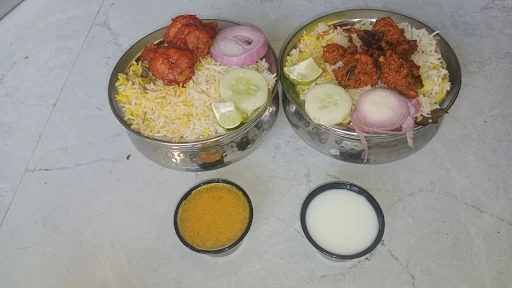 Chicken 65 Biryani With Chicken Lollipop Biryani