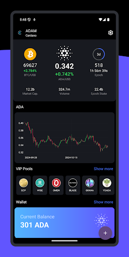 Screenshot ADAM Cardano