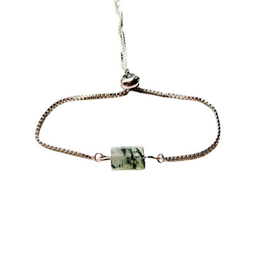 Title 1, Natural Citrine Purple Prehnite Tube Bead Brace...
