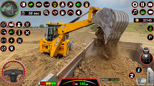 Screenshot JCB 3Dx Backhoe Loader Driving