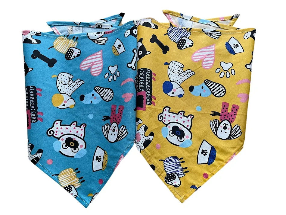 100pcs/lot Dog Puppy Pet bandana cotton bandanas Pet tie Grooming Products HF01