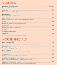 The Caffeine Baar menu 2