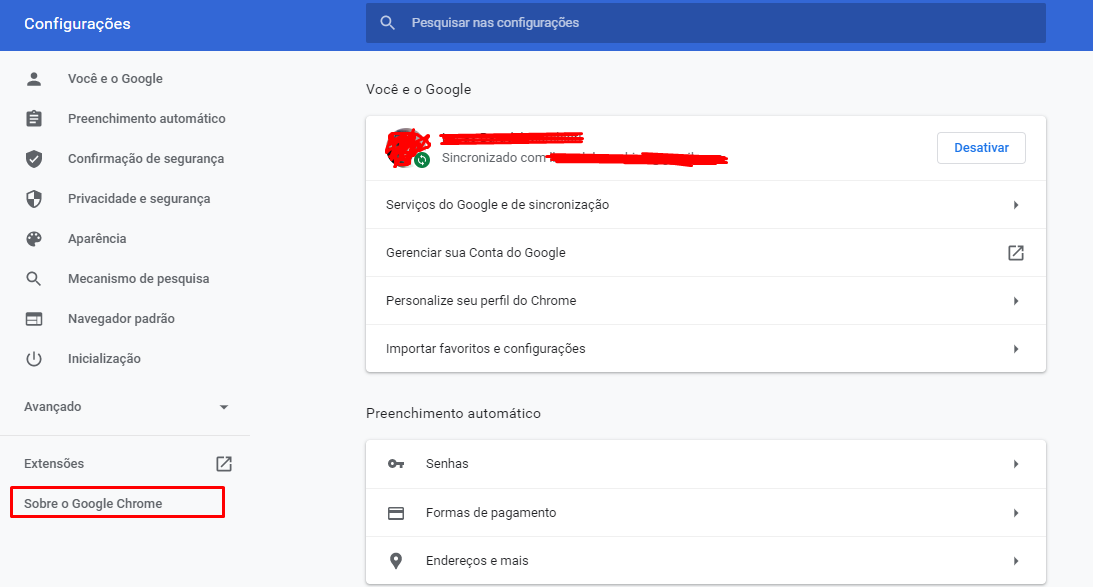 Como ver a versão do Chrome