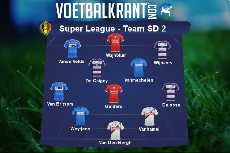 Ons team van speeldag 2 in de Super League: Anderlecht, Gent, Genk, OH Leuven en Standard met minstens twee vertegenwoordigd