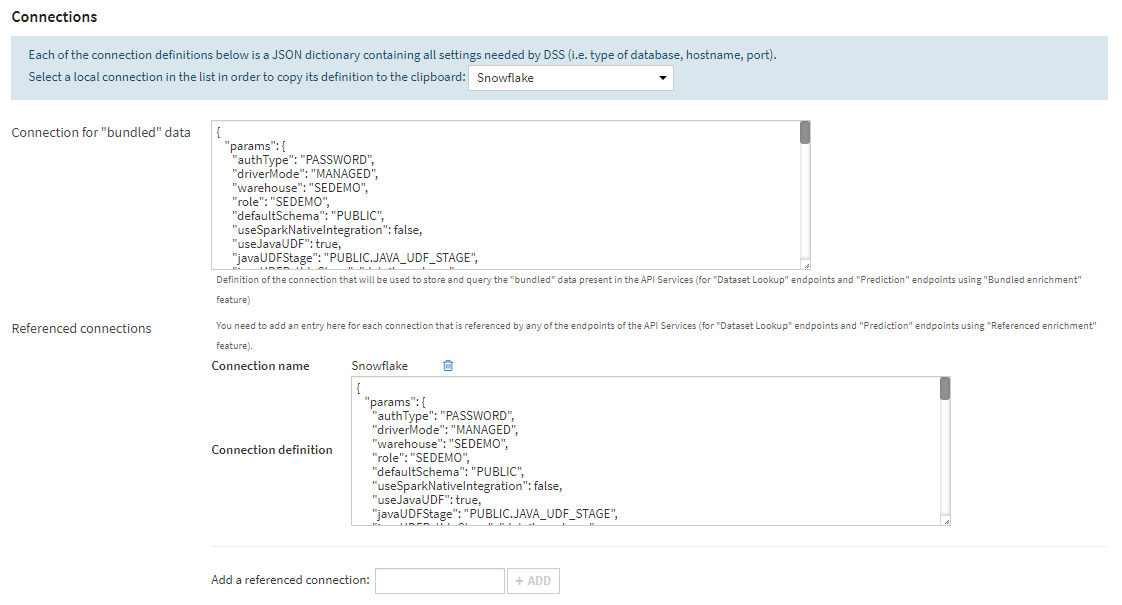 setup database connections