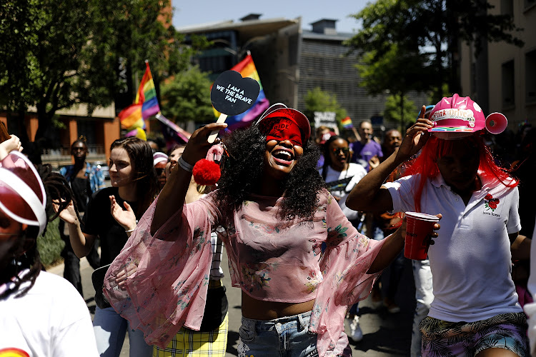 A reveller at the Johannesburg Pride Parade and Mardi Gras event at Melrose Arch, Johannesburg, on Saturday, October 27 2018.