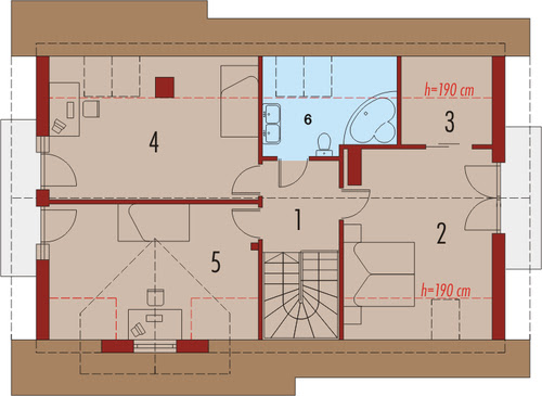 Anulka II G1 - Rzut poddasza