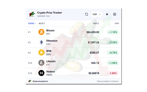 Crypto Price Tracker screenshot 1