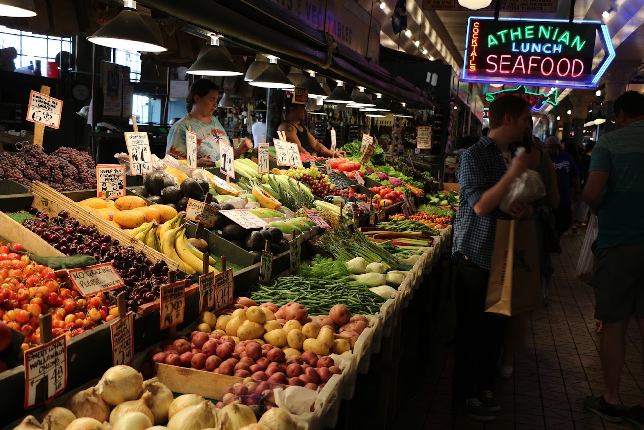 Groente en fruit op Pike Place Market