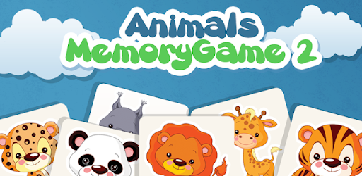 Animals memory game for kids