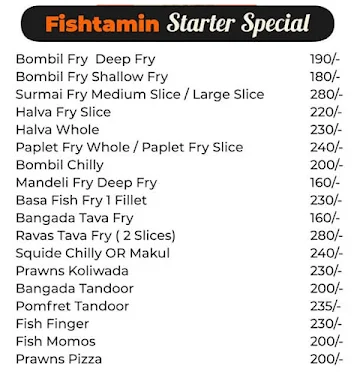 Fishtamin menu 