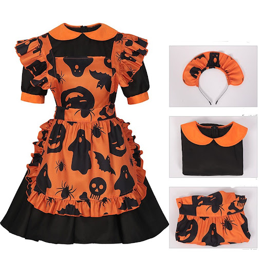 Title 2, Pumpkin maid outfit for costume parties and per...