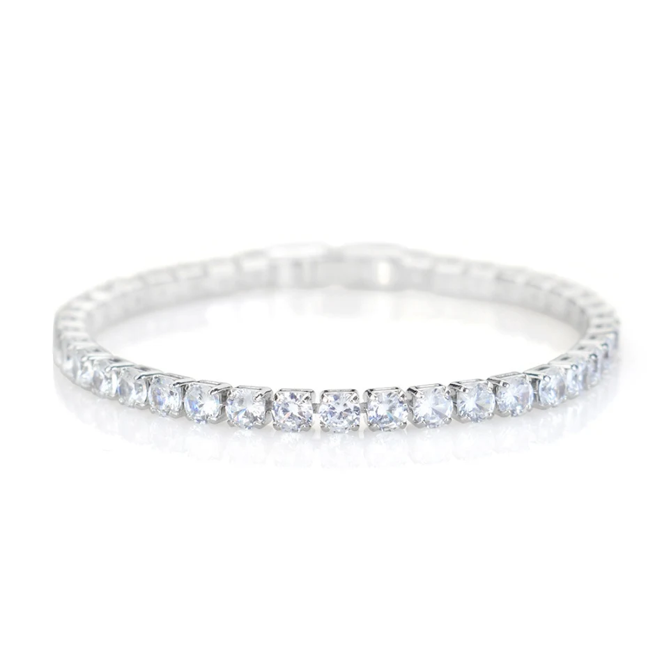 Pulseira masculina de fileira única, pulseira moderna e elegante. Um acessório de tendência para homens, ideal para complementar seu estilo.