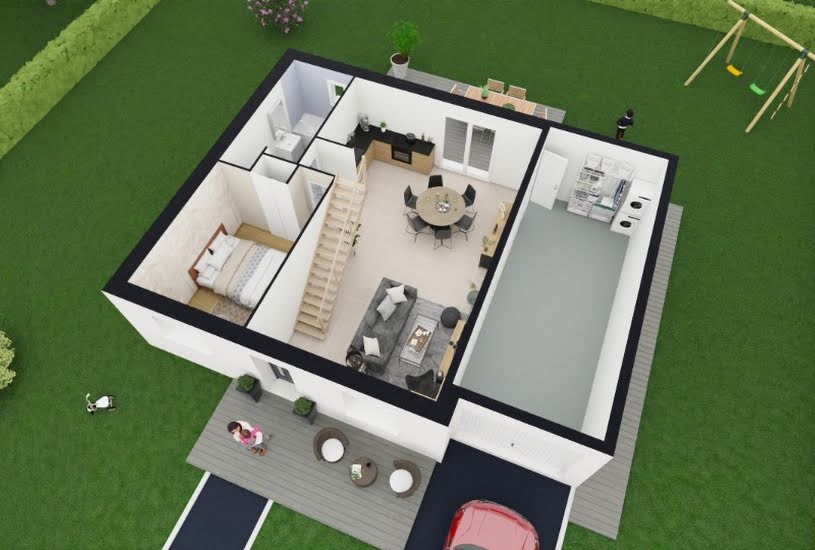  Vente Terrain + Maison - Terrain : 440m² - Maison : 50m² à Fresne-le-Plan (76520) 