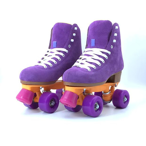 Title 3, Patins à roulettes en daim violet pour enfants,...