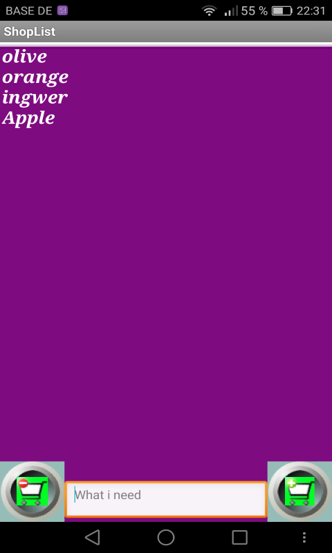 ShopList Screen 3