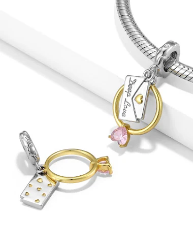Pendentif Anneau & Enveloppe S925 A - 1