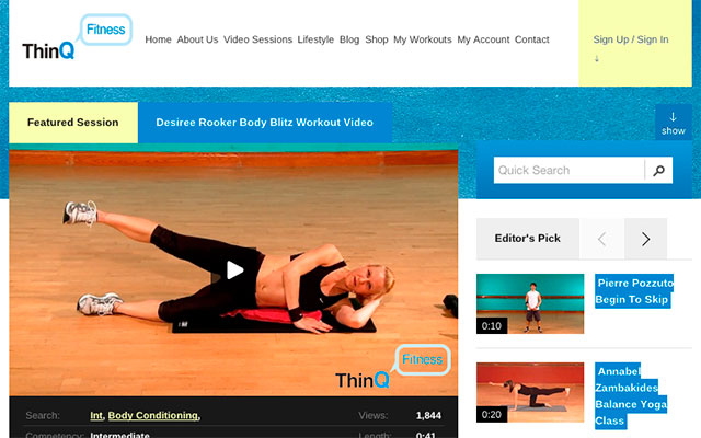 ThinQ Fitness chrome extension