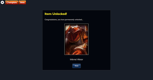 Mystery Skin Simulator for LoL