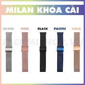 Dây Milan Thép Bản Nhỏ Khóa Cài Cho Iwatch Series 7 6 Se 5 4 3 2 1 Size 38Mm 40Mm 41Mm 42Mm 44Mm 45Mm