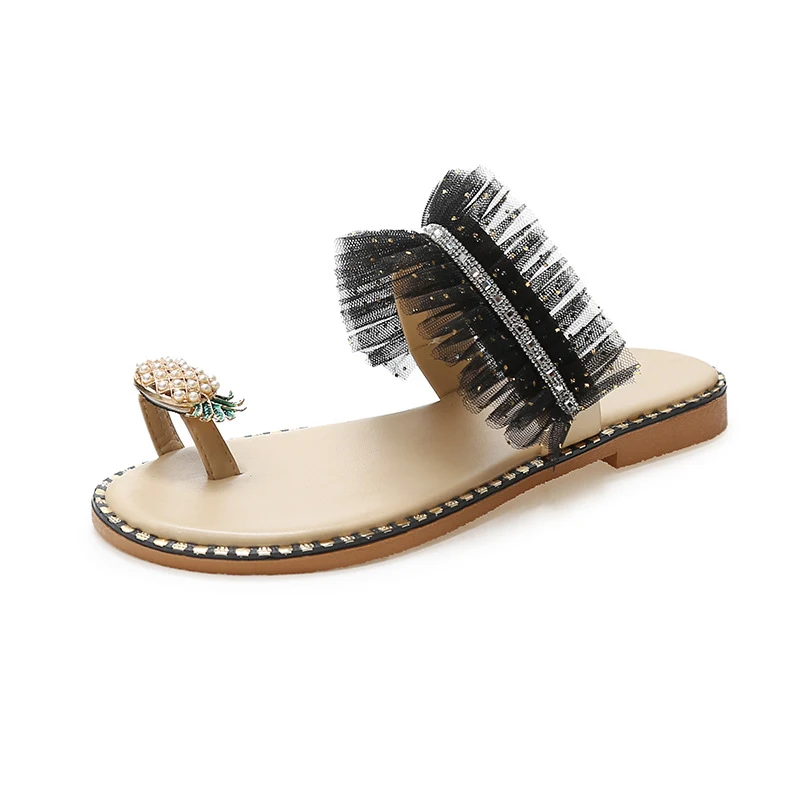 Sandálias Romanas de Praia com Sola Plana Calçados para Exterior Sapatos de Praia para Conforto e Estilo Ideal para o Verão.