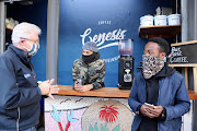 Western Cape premier Alan Winde visited Cape Town coffee shops on Tuesday to see how they were recovering in level 2 of the lockdown.