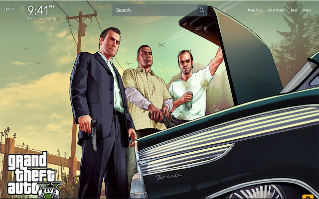 GTA 5 Game Wallpapers NewTab Theme