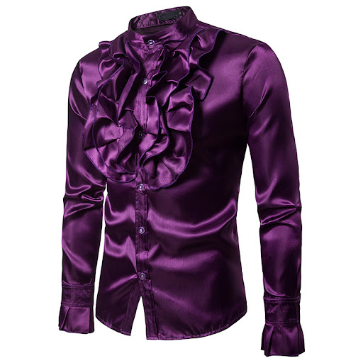 Title 5, Mens Stage Performance Shirts, Court Style wit...