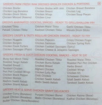 Green Chick Chop menu 