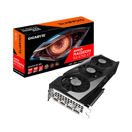 Card màn hình GIGABYTE Radeon RX 6750 XT GAMING OC 12G 12GB GDDR6 (R675XTGAMING OC-12GD)