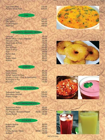 Ratna Kokan menu 